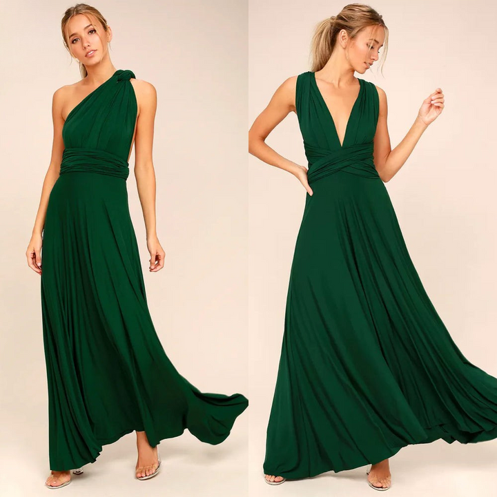 W&W Mode | Elegante Damen Infinity Kleid Schickes Wickel Sommerkleid