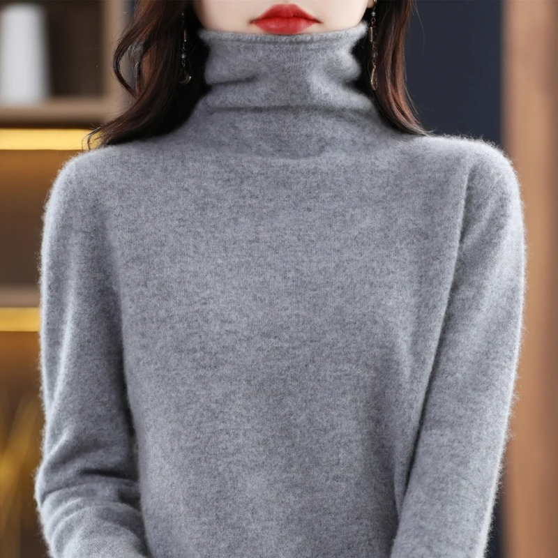 WW | Luxe Cashmere Pullover Damen Weicher Rollkragenpullover, Warm & Stilvoll