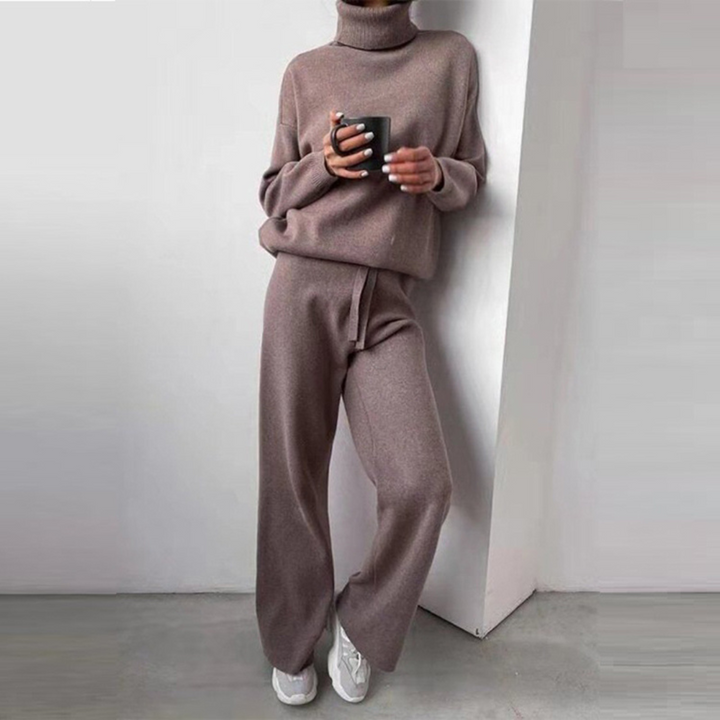 W&W Mode | Bequemes 2-Teiliges Set Aus Rollkragenpullover Und Langer Hose