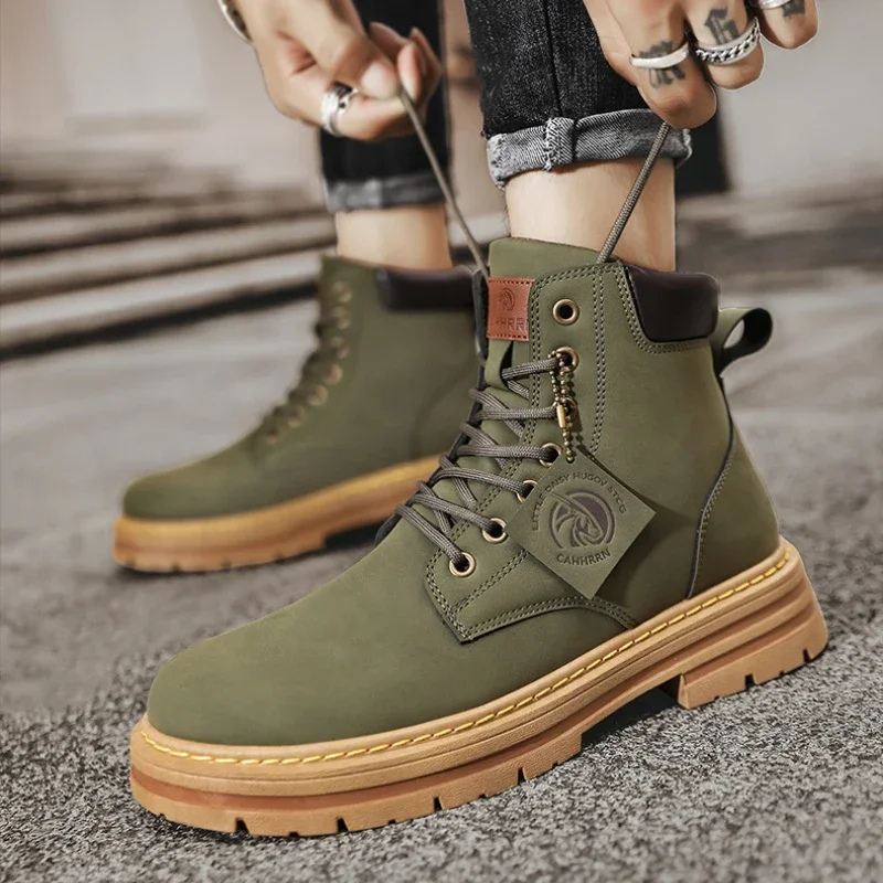 W&W Mode | Outdoor Herrenschuhe Stiefel Mit Rutschfester Sohle Und Schnürung