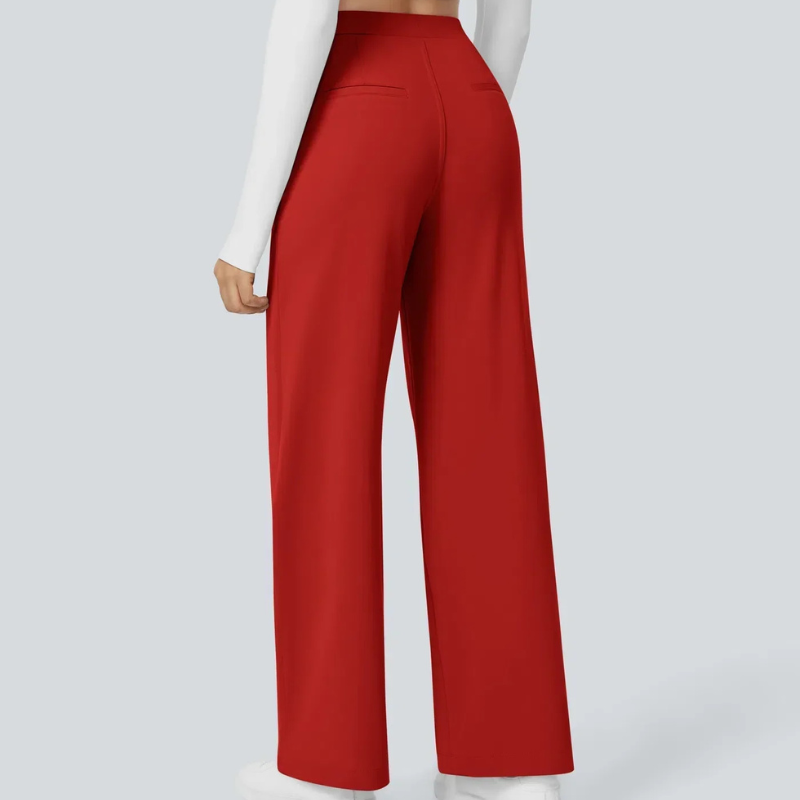 WW | Highwaist Schlaghosen mit Reißverschlusstaschen für Damen