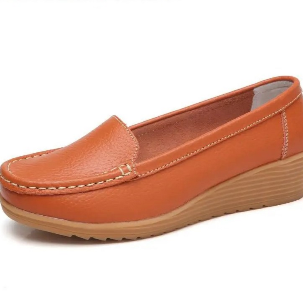 WW | Draht Gewebte Flache Sohle Leder Damen Slipper