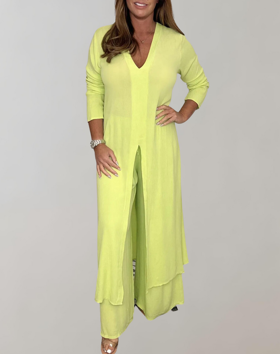 WW - Langes Top mit elegantem hohem Schlitz