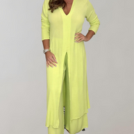 WW - Langes Top mit elegantem hohem Schlitz