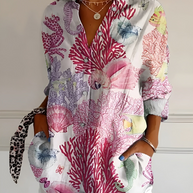WW | Damenbluse Elegante Luftige Bluse Mit Knöpfen Für Frauen