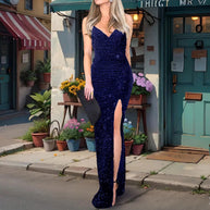 WW | Eleganter Look - Geteiltes Pailletten-Kleid