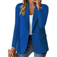 WW | lässig enge langärmlige Jacke mit Schnalle, Damen Blazer