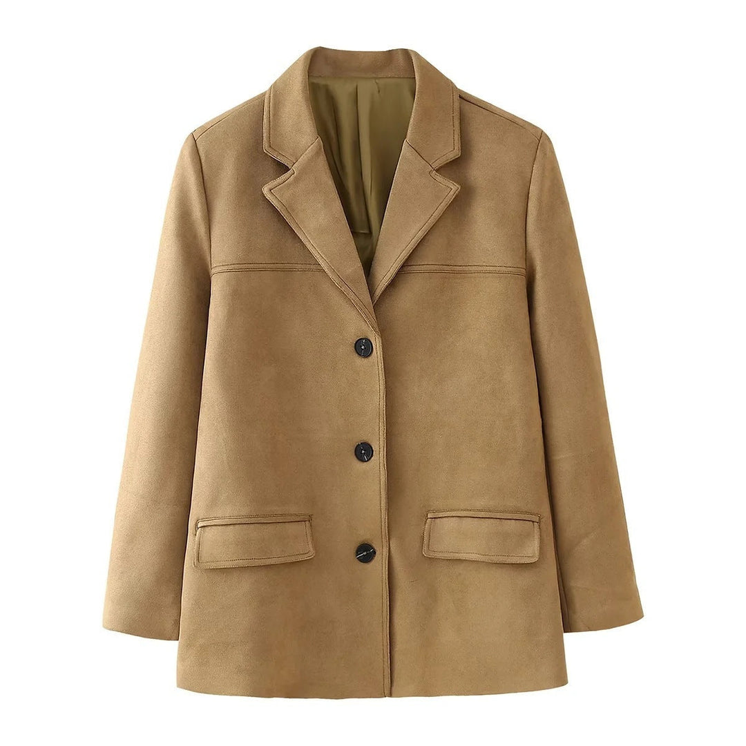 W&W Mode | Retro-Braune Damenjacke
