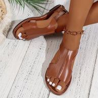 WW | Sandalen mit Elastischem Riemen, Leichte Flache Sommerschuhe