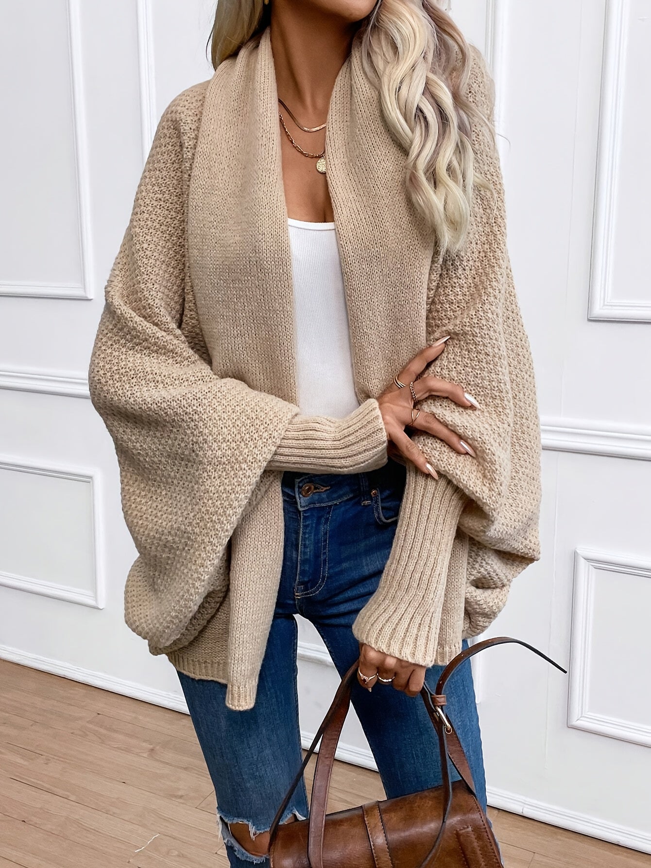 WW | Fledermausärmel Strickjacke