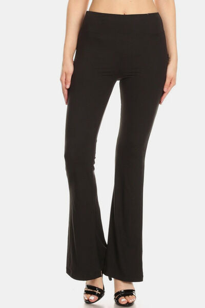 WW | Hohe Taille Ausgestellte Leggings Schwarz