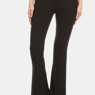 WW | Hohe Taille Ausgestellte Leggings Schwarz