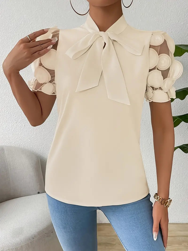 WW | Bluse mit Transparenten Puffärmeln