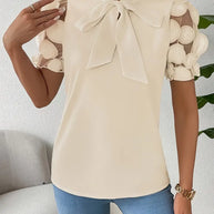WW | Bluse mit Transparenten Puffärmeln