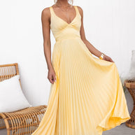WW | Tucson Sunset Faltenrücken Elastisches Regenschirm-Maxikleid