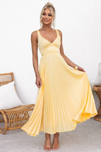 WW | Tucson Sunset Faltenrücken Elastisches Regenschirm-Maxikleid