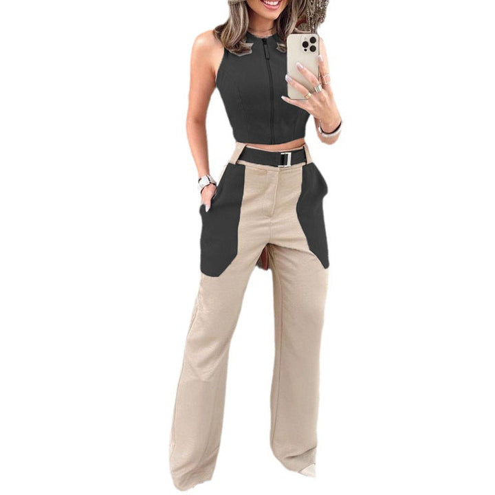 W&W Mode Freizeit-Weste mit Gürtel, Bluse und Hose