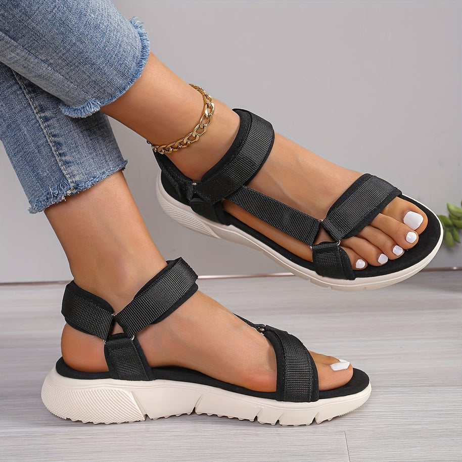 WW | Damen Sandalen: Farbblock, Rutschfest, Elegant, Leicht, Outdoor, Sommer