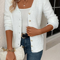 WW | Warmer und Weicher Cardigan mit V-Ausschnitt und Knöpfen