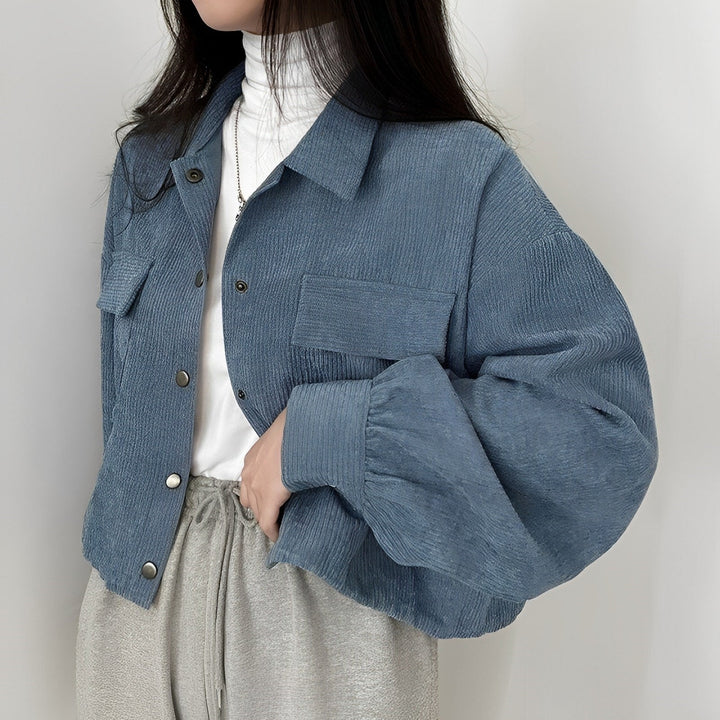 W&W Mode | Damenjacke Aus Cord Mit Kurzem Revers