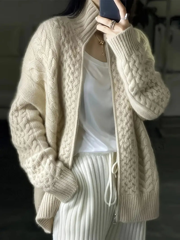 WW | Grobe Strickjacke mit lässiger Passform für Damen