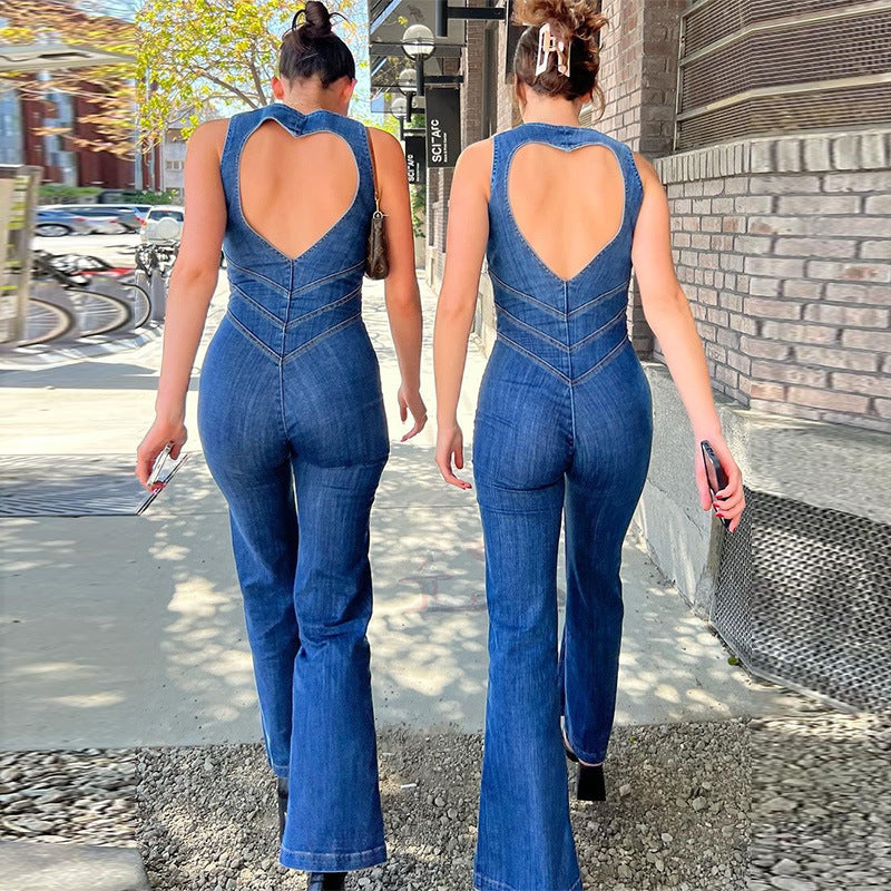 W&W Mode | Denim-Overall mit Reißverschlussdetail für Damen