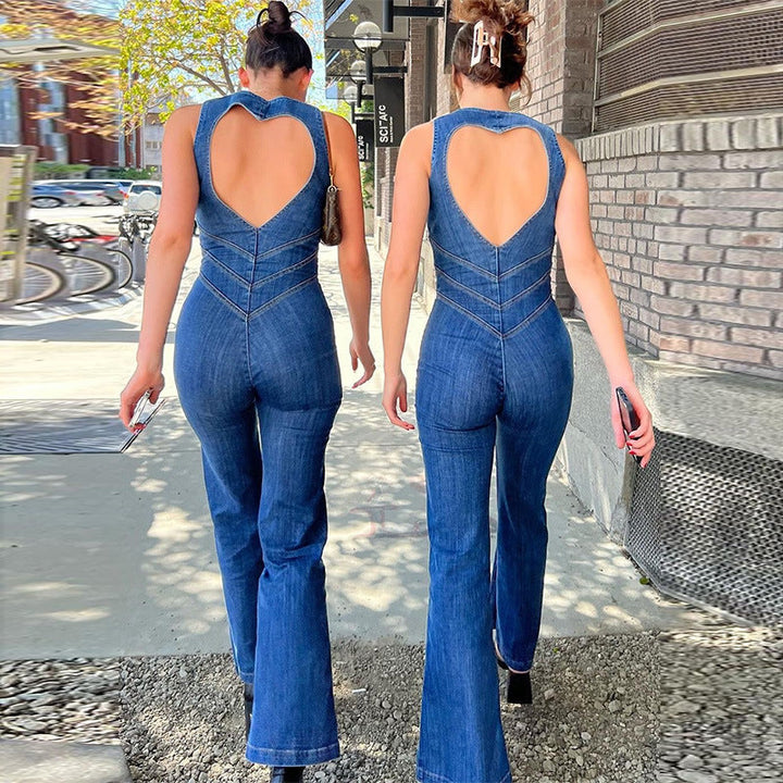 W&W Mode | Denim-Overall mit Reißverschlussdetail für Damen