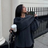 WW | Eleganter Woll-Trenchcoat mit Schal-Set