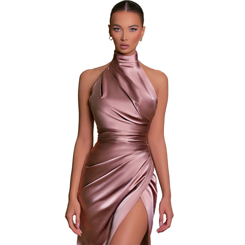 W&W | Vielseitiges ärmelloses Herbst Kragen Langes Kleid