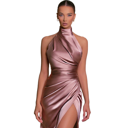 W&W Mode | Vielseitiges ärmelloses Herbst Kragen Langes Kleid