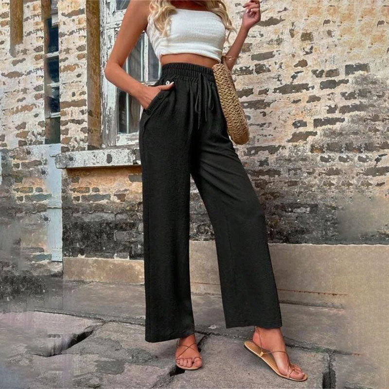 WW | Farbige Luftige Sommerhosen Damen Mit Weitem Bein Für Frauen