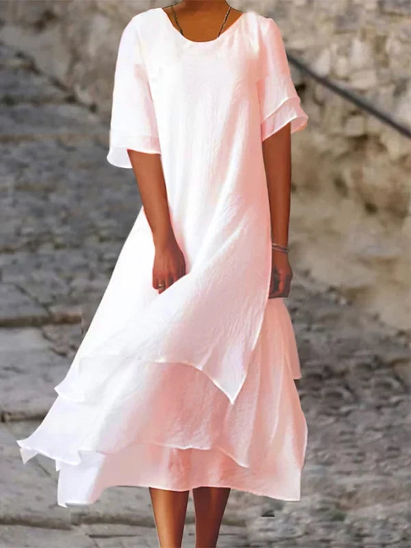 W&W Mode | Schicke Eleganz Blockschlitzkleid