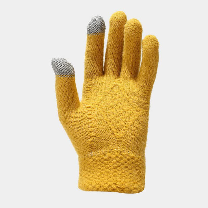 W&W Mode | 3-teiliges gestricktes Accessoire-Set - stylische Damenmütze, Schal und Handschuhe