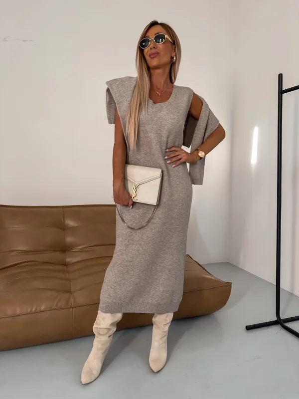W&W Mode - Warmes Kleid - Rollkragenpullover