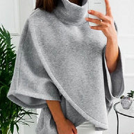 WW - Lässiger Kapuzenpullover mit Fledermausärmeln