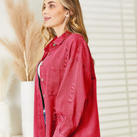 WW | Zerrissene Rohsaum-Denimjacke