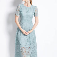 WW | Elegantes Spitzenkleid Midi-Länge