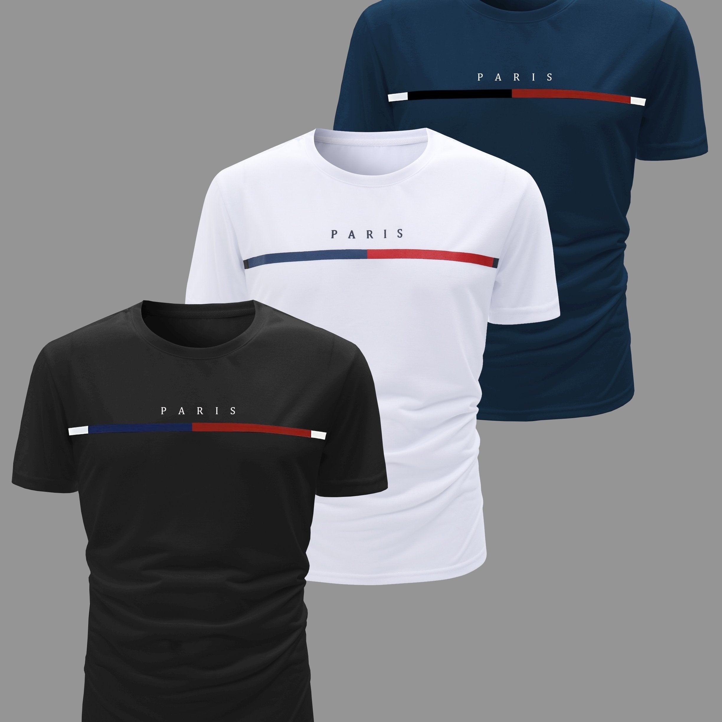 WW | 3 Pack Herren Lässig Kurzarm T-shirts