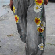 WW | Bohemian Floral Gedruckte Übergroße Harem-Hose