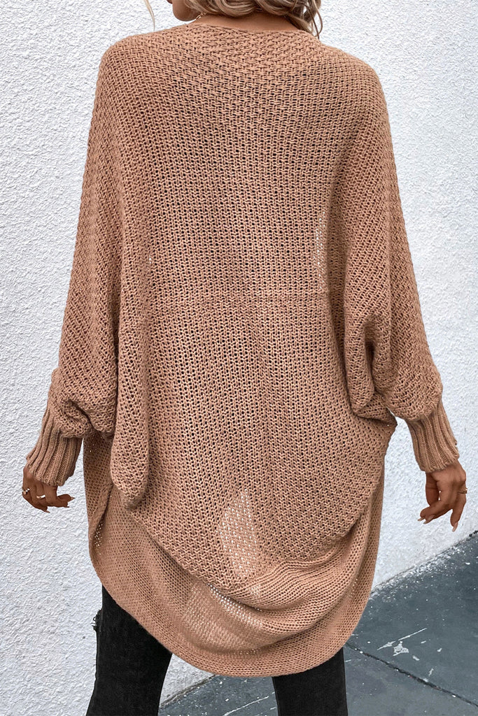 WW | Offene Front Dolman Ärmel Strickjacke