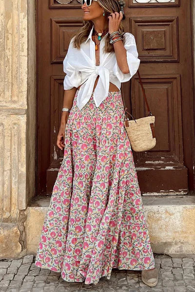 WW | Sommer Lange Röcke Boho Print
