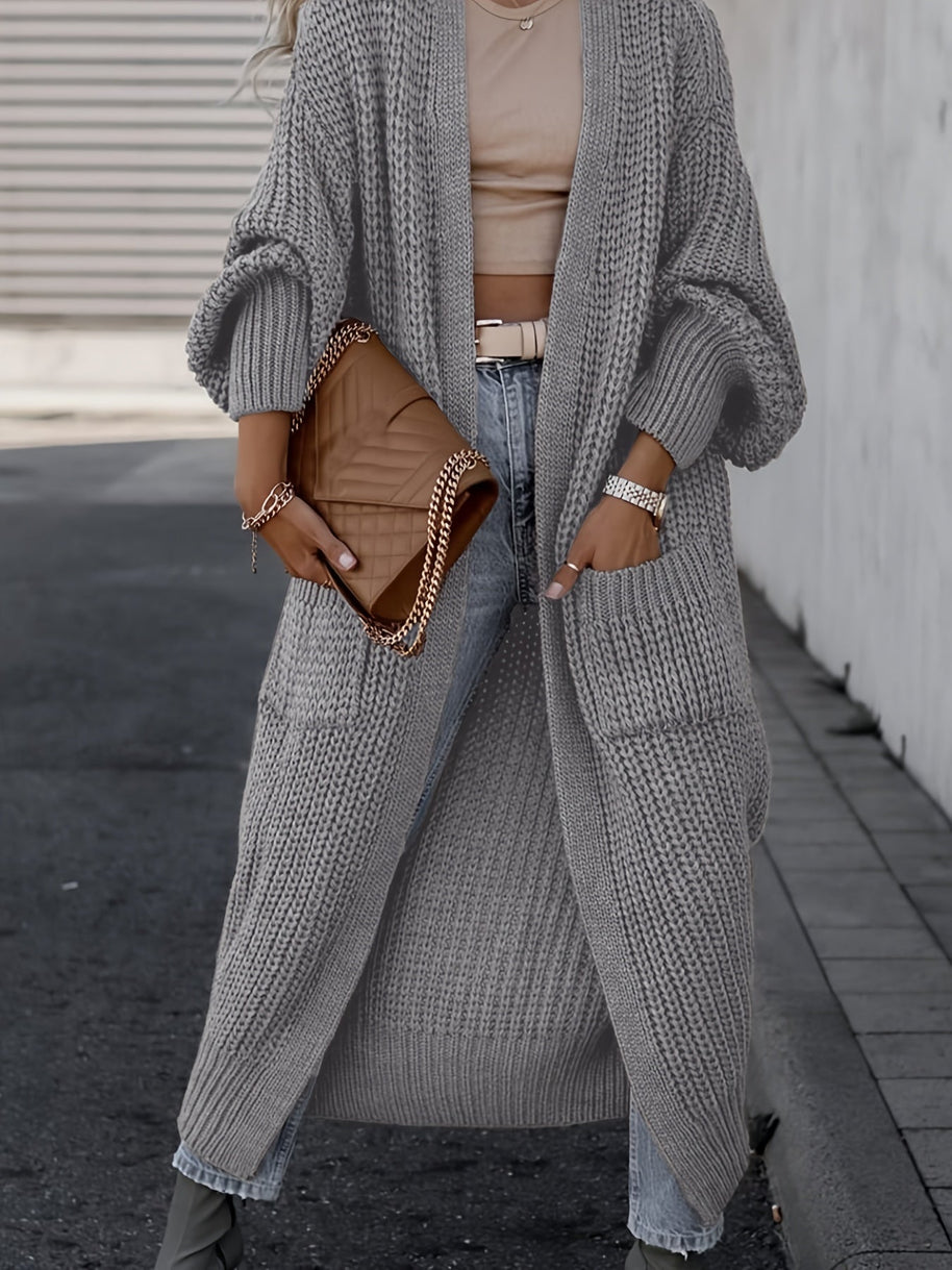 WW Strickcardigan Aus Wolle Mit Taschen Für Damen | Perfekt Für Den Alltag