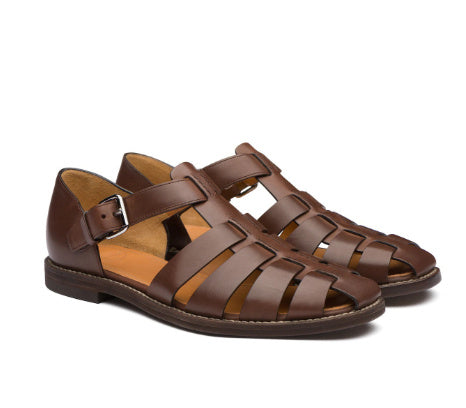 W&W Mode | Colorblock Herren Sandale Aus Veganem Leder
