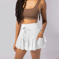 WW | Hohe Taille Minirock Mit Sicherheitsshorts