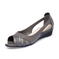 WW | Elegante Peeptoe-Sandalen mit Keilabsätzen