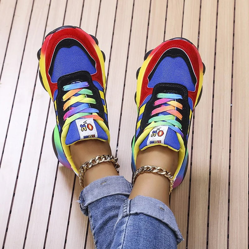 W&W Mode | Regenbogen Orthopädische Turnschuhe