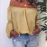 WW | Off Shoulder Bluse Mit Eleganten Ballonärmeln