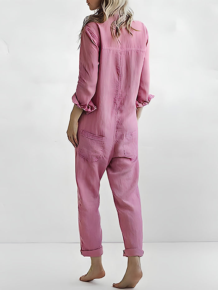 Scarlett™ - Overall mit langen Ärmeln und Knöpfen