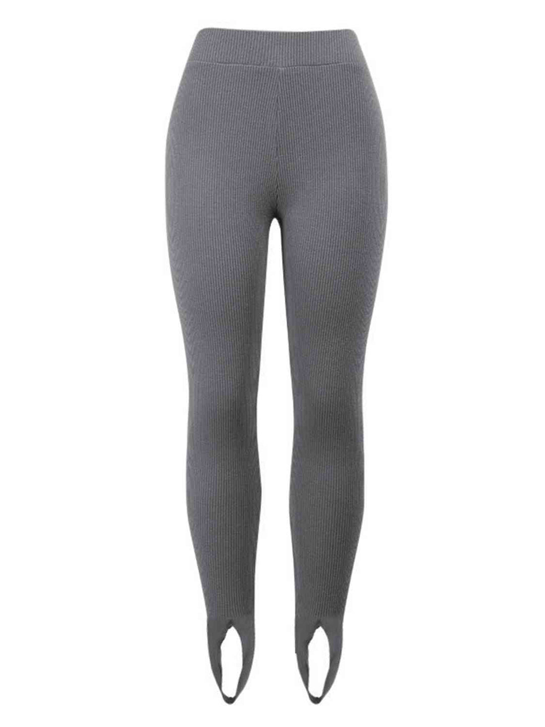 W&W Mode | Geripptes Mittel Taillen Leggings