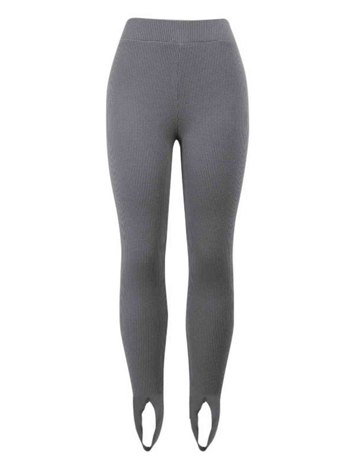 W&W Mode | Geripptes Mittel Taillen Leggings